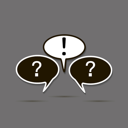 Chat, question icon. Flat Icon with shadow.のイラスト素材