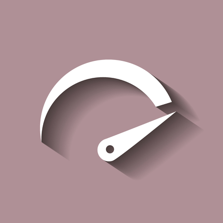 Vector icon speedometer with shadowのイラスト素材