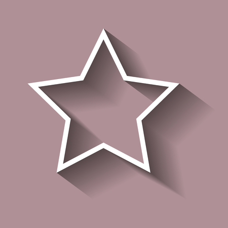 Vector icon illustration five-pointed star c shadowのイラスト素材