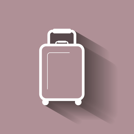 Vector luggage icon with shadowのイラスト素材