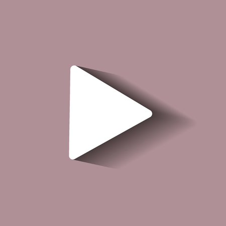 Play press button icon with shadowのイラスト素材