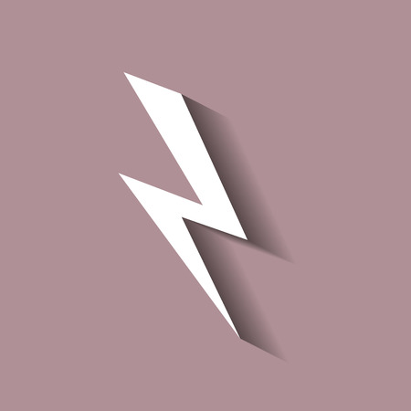 Vector electricity icon with shadowのイラスト素材