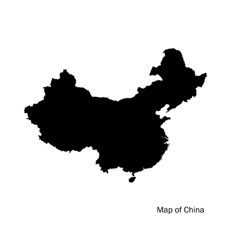 Blank  china map on isolated background.  Flat  china map illustrationのイラスト素材