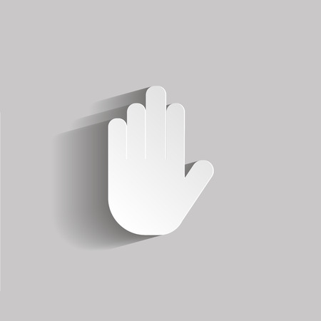Hand icon vector. Vector illustration with shadow designのイラスト素材