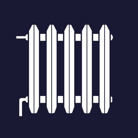 Vector icon of radiator, battery for room heatingのイラスト素材