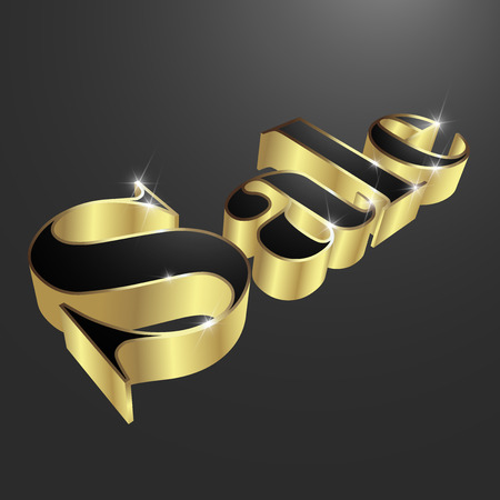 Signature indicating the sale. 3d saleのイラスト素材