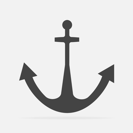 Ship's anchor vector icon. Anchor  vector illustration のイラスト素材