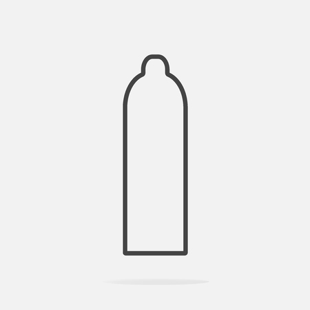 Condom vector icon, protect symbol. Condom illustrationのイラスト素材