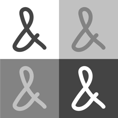 Vector hand drawn symbol icon. Vector icon on white-grey-black colorのイラスト素材