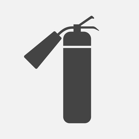Vector icon fire extinguisher on a gray background.のイラスト素材