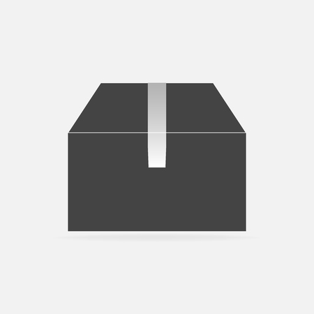 Cardboard box icon. Vector illustration isolated on light background.のイラスト素材