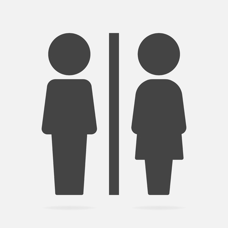 Vector icon of toilet sign for male and female.のイラスト素材