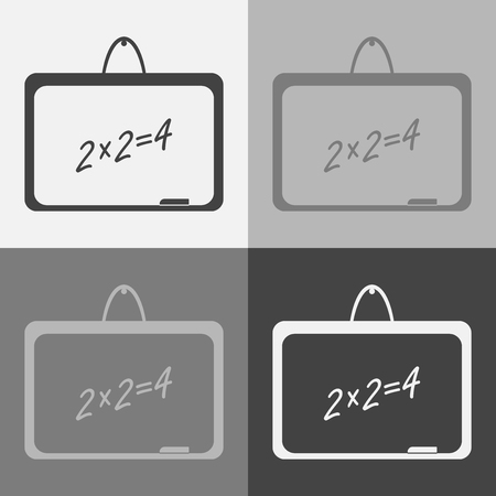 Vector icon set school chalkboard.のイラスト素材