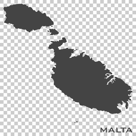 Vector icon map of Malta on transparent backgroundのイラスト素材