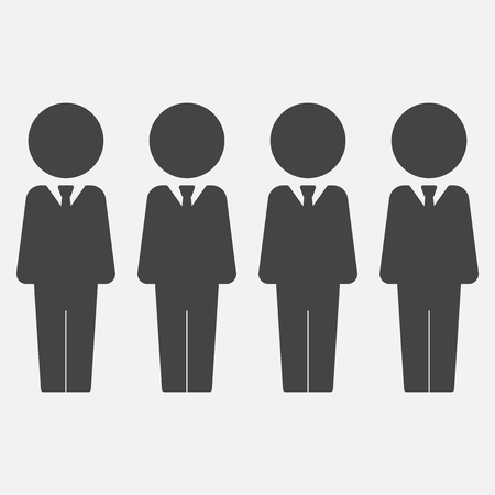 Vector icon of a businessman. Businessman at work.のイラスト素材