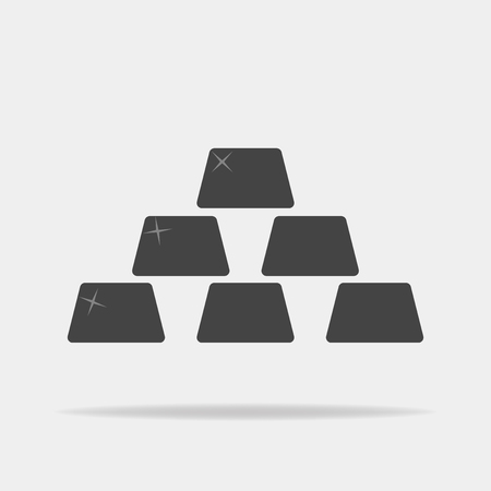 Vector icon of gold bullionのイラスト素材