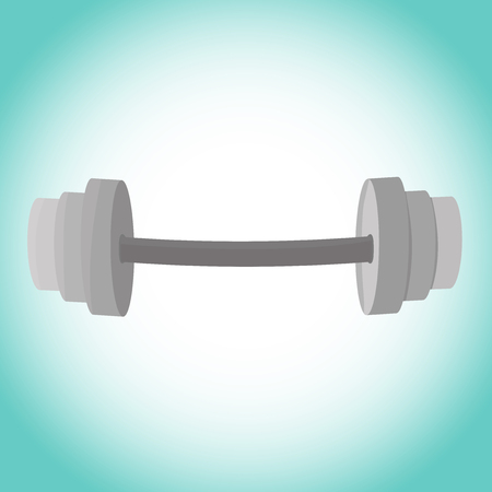 Vector image Fitness barbell. Icon of dumbbell, Exercises with weighting. Training muscles. Sports exercise icon.のイラスト素材