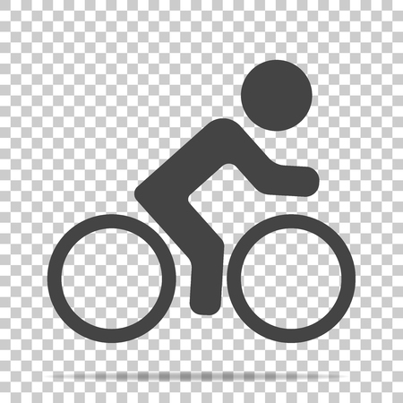 Vector icon of cyclist, sportsman on transparent backgroundのイラスト素材