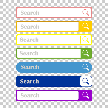 A multi-colored search string. Vector image, element for design. Set the search bar for designのイラスト素材