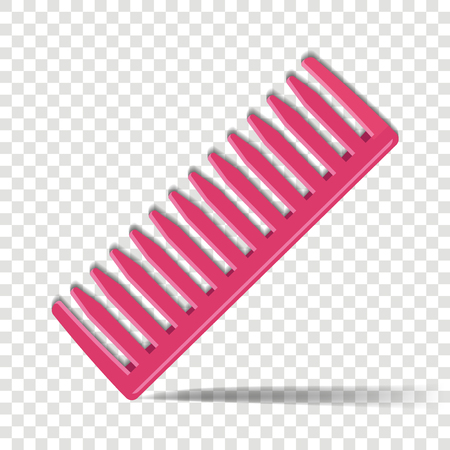 Comb the icon. For combing hair, female and male accessory on a transparent background. Layers grouped for easy editing illustration.  For your design.のイラスト素材