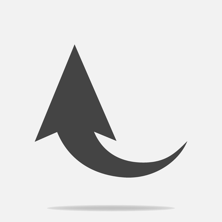 Arrow pointing upwards. Arrow vector icon.  Layers grouped for easy editing illustration. For your design.のイラスト素材