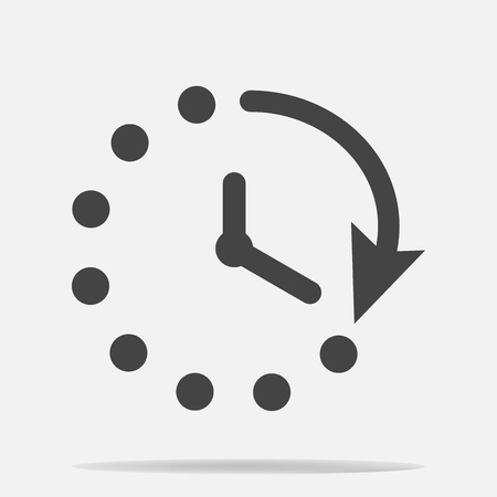 Clock vector icon. Symbol countdown. Layers grouped for easy editing illustration. For your design.のイラスト素材