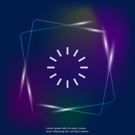 Load circle vector neon light icon.Layers grouped for easy editing illustration. For your design.のイラスト素材