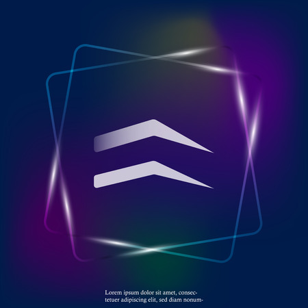 Vector neon light eyebrow icon.  Layers grouped for easy editing illustration. For your design.のイラスト素材