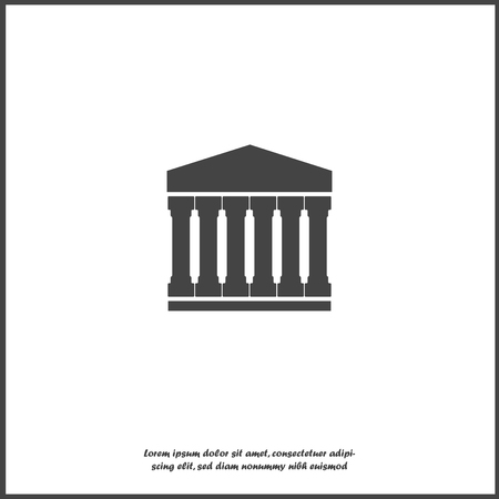 Vector icon of a business office building  on white isolated background. Layers grouped for easy editing illustration. For your design.のイラスト素材