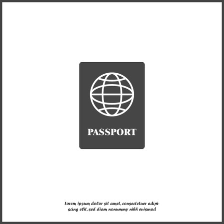 International passport vector illustration on white isolated background. Layers grouped for easy editing illustration. For your design.のイラスト素材