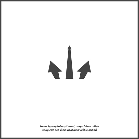 Vector arrow icon on white isolated background. Layers grouped for easy editing illustration. For your design.のイラスト素材