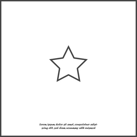 Vector icon five-pointed star on gray background on white isolated background. Layers grouped for easy editing illustration. For your designのイラスト素材