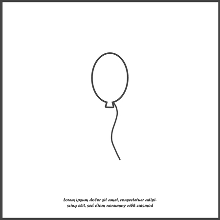 Vector icon balloon on white isolated background. Layers grouped for easy editing illustration. For your designのイラスト素材