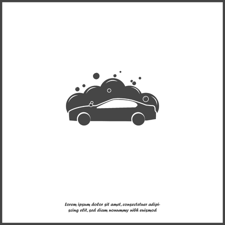 Car wash icon on white isolated background. Layers grouped for easy editing illustration. For your design.のイラスト素材