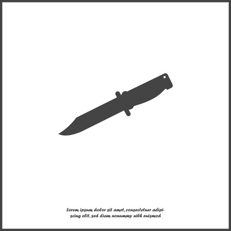 Vector icon knife on white isolated background. Layers grouped for easy editing illustration. For your design.のイラスト素材