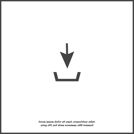 Download vector icon, install symbol. Vector icon on white isolated background. Layers grouped for easy editing illustration. For your design.のイラスト素材