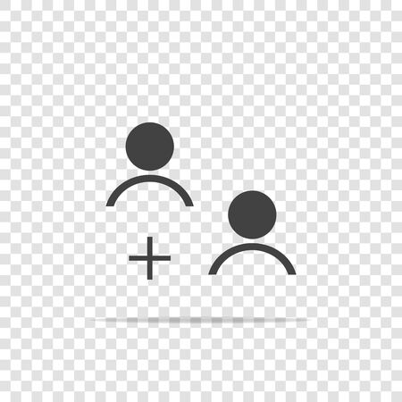 Vector user chat icon. People interaction symbol on transparent background. Layers grouped for easy editing illustration. For your designのイラスト素材