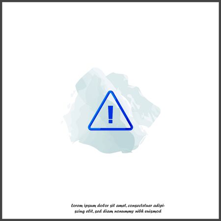 Danger sign flat icon. Vector symbol of attention caution. Exclamation hazard warning attention on white isolated background. Layers grouped for easy editing illustration. For your design.のイラスト素材