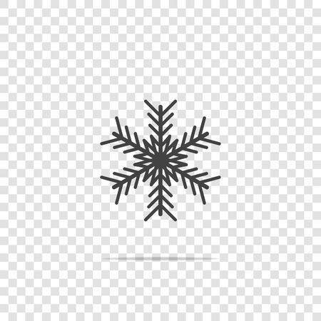 Vector image  snowflake. Snow icon. Snow in winte on transparent background. Layers grouped for easy editing illustration. For your designのイラスト素材