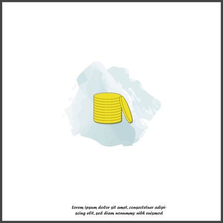 Vector icon a lot of money. Illustration of a pile of money on white isolated background. Layers grouped for easy editing illustration. For your design.のイラスト素材