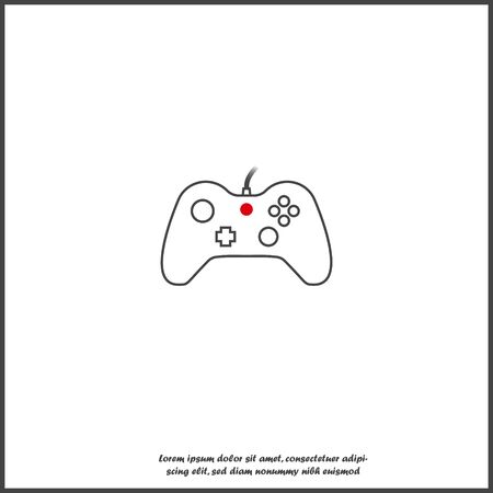 Vector gamepad icon. Game joystick for video games on white isolated background. Layers grouped for easy editing illustration. For your design.のイラスト素材