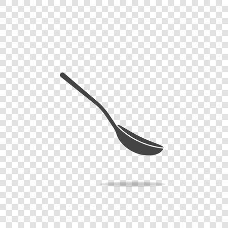 Vector spoon icon on transparent background. Layers grouped for easy editing illustration. For your designのイラスト素材