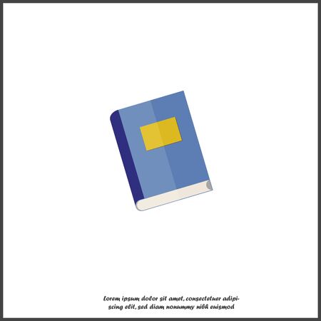 Vector image of book icon on white isolated background.のイラスト素材
