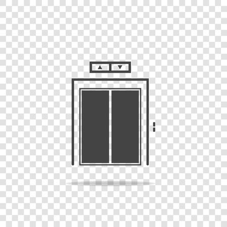 Elevator vector icon on transparent background. Layers grouped for easy editing illustration. For your designのイラスト素材