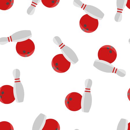 Bowling vector icon. The ball symbol of bowling seamless pattern on a white background. Layers grouped for easy editing illustration. For your designのイラスト素材