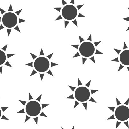 Sun Vector Icon. A symbol of the sky, good weather seamless pattern on a white background. Layers grouped for easy editing illustration. For your designのイラスト素材