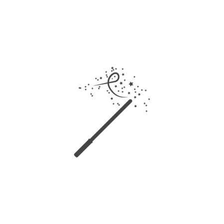 Vector magic wand icon on white isolated background. Layers grouped for easy editing illustration. For your design.のイラスト素材