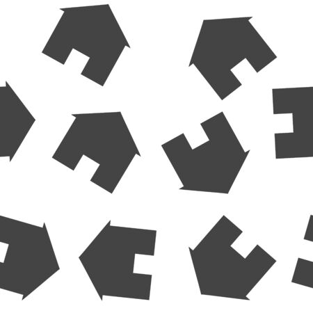 House vector icon. Home symbol seamless pattern on a white background. Layers grouped for easy editing illustration. For your designのイラスト素材