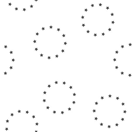 Vector star icon in a circle. Circle consisting of stars seamless pattern on a white background. Layers grouped for easy editing illustration. For your designのイラスト素材
