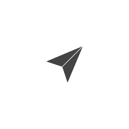 Vector airplane cursor icon on white isolated background. Layers grouped for easy editing illustration. For your design.のイラスト素材